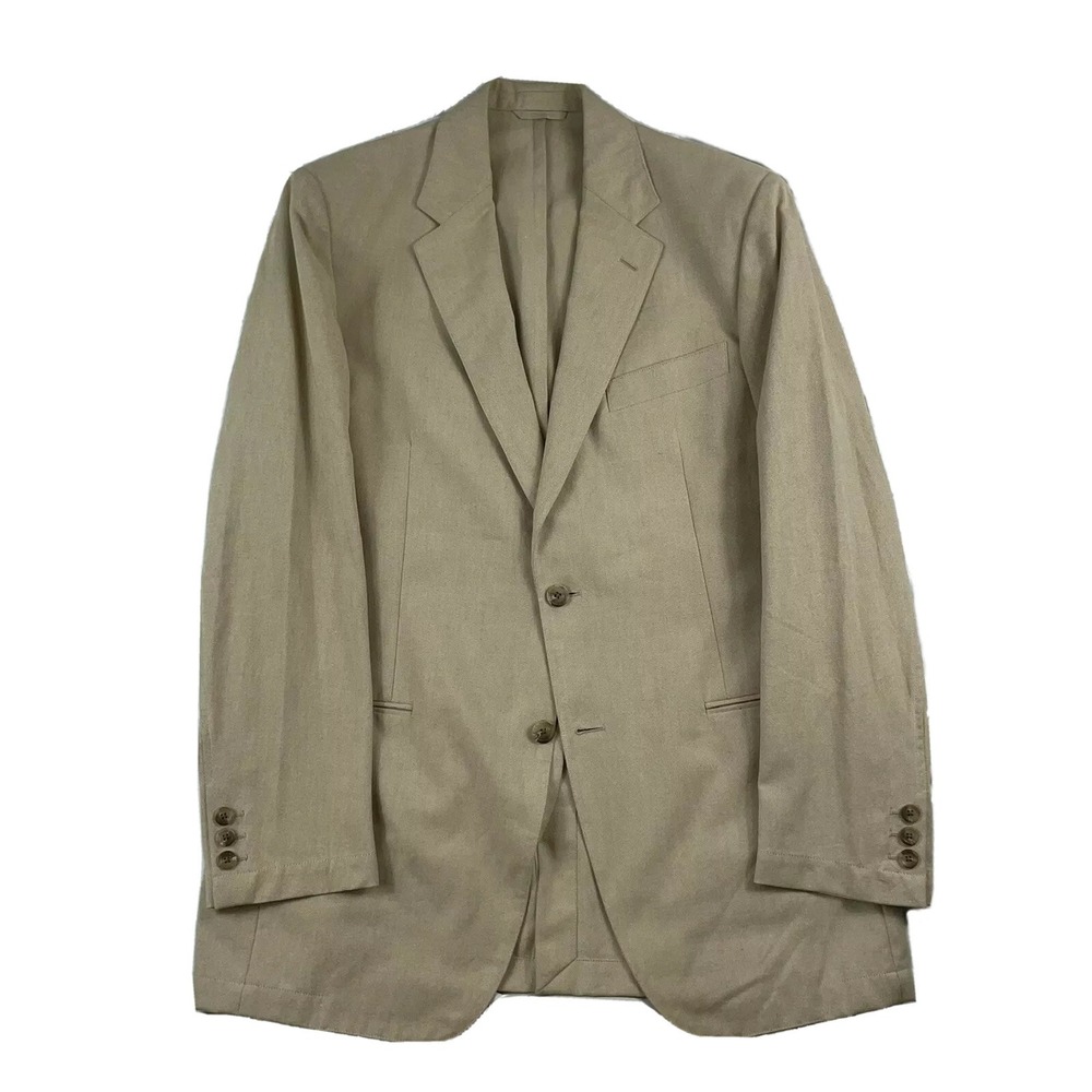 Belvest Khaki Pure Cotton Blazer Mens 40R G2 Made in Italy Beige Sport Coat NWT